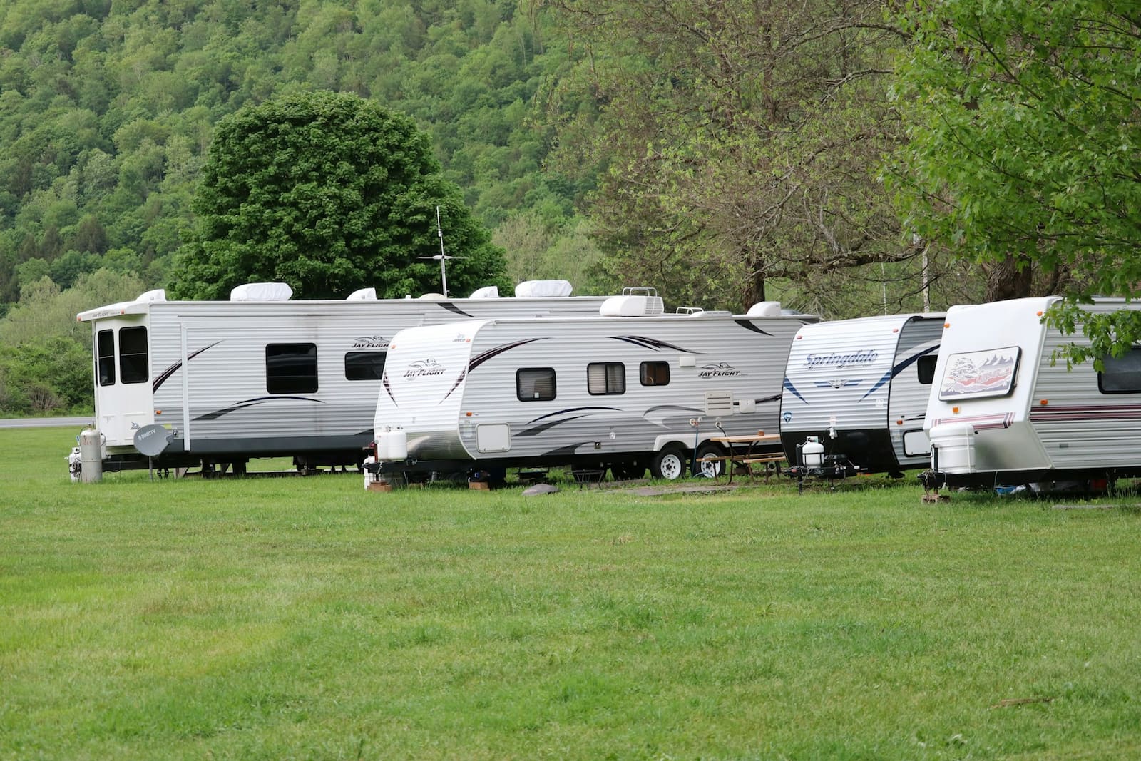 RV parked for sale listing